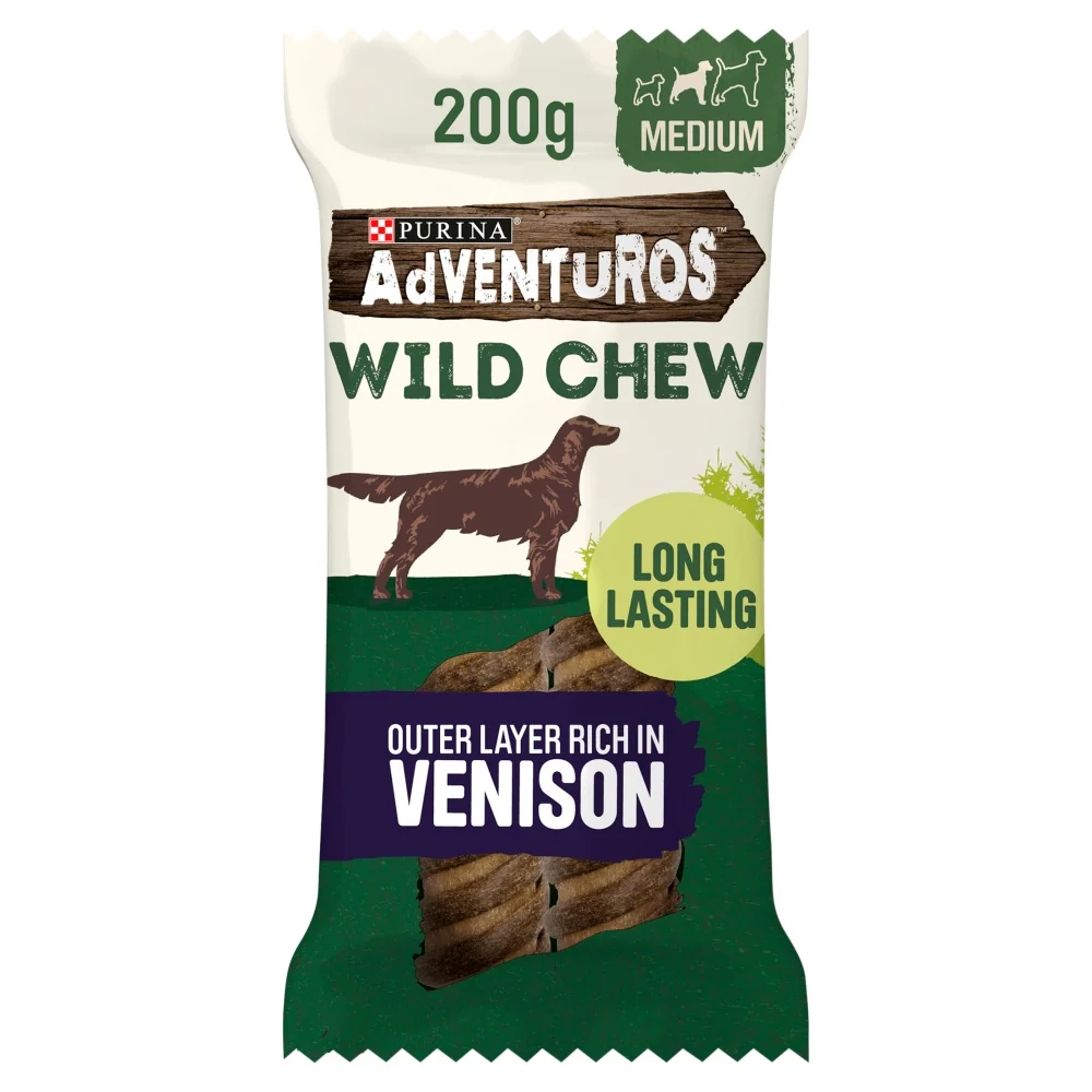 Adventuros Wild Chews Venison Medium Dog Treats 200g x 6 Packs - Image 4