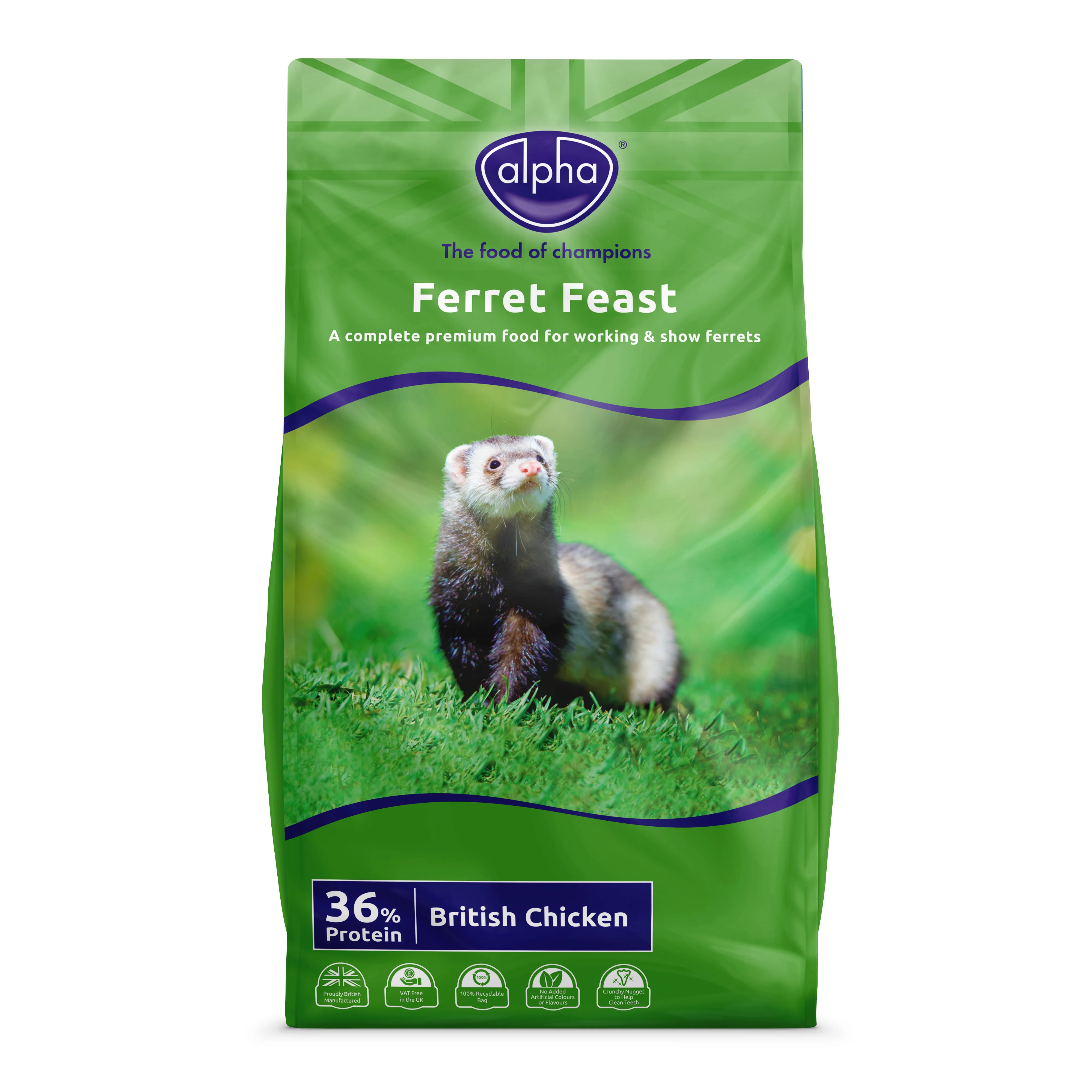 Alpha Ferret Feast Ferret Food 15kg (6 x 2.5kg) - Image 2