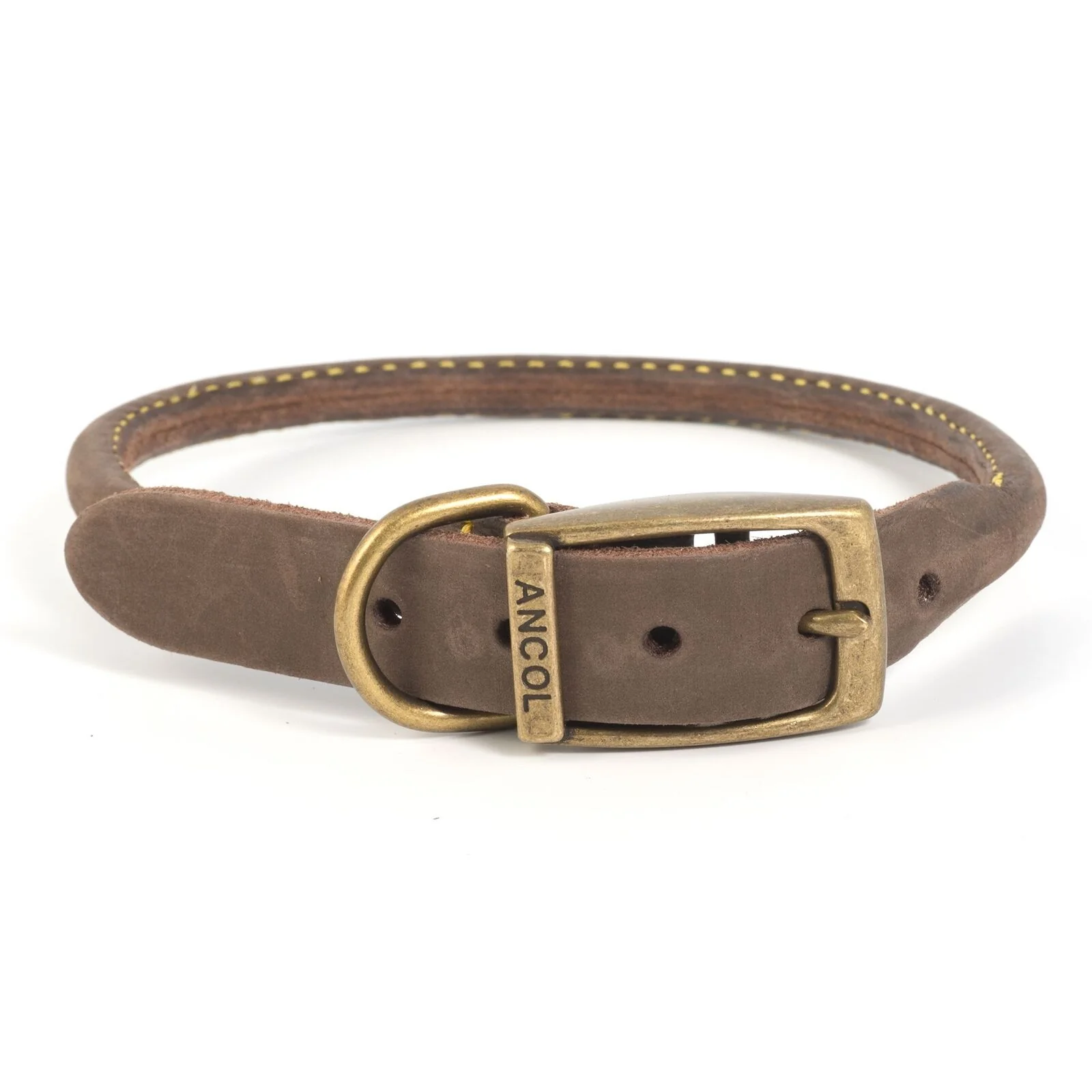 Ancol Timberwolf Round Sable Leather Dog Collar - Image 2
