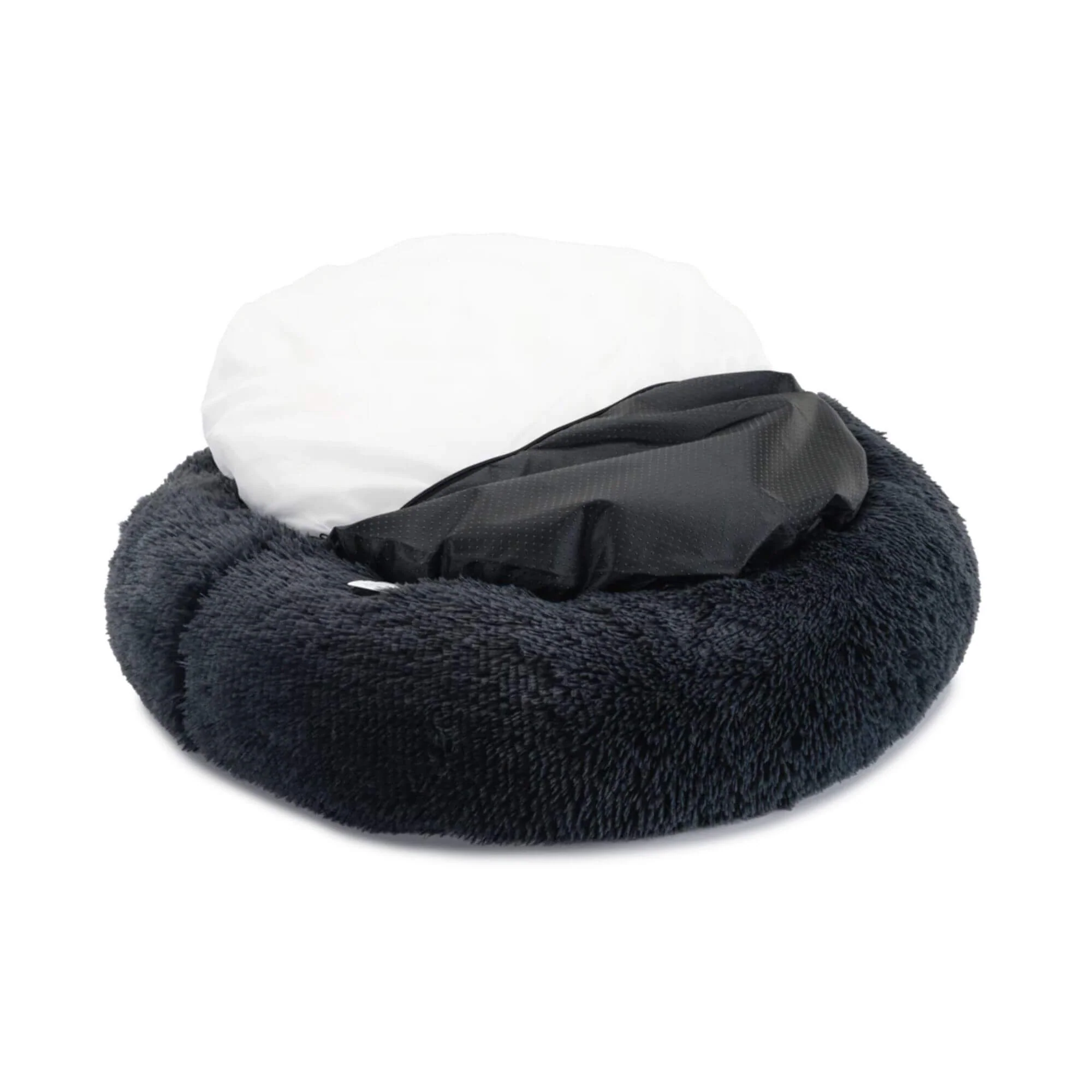 Baker & Bray Calming Donut Dog Bed - Dark Grey - Image 7