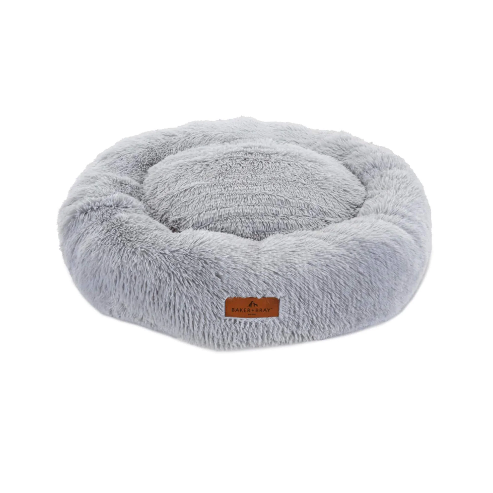 Baker & Bray Calming Donut Dog Bed - Light Grey - Image 2