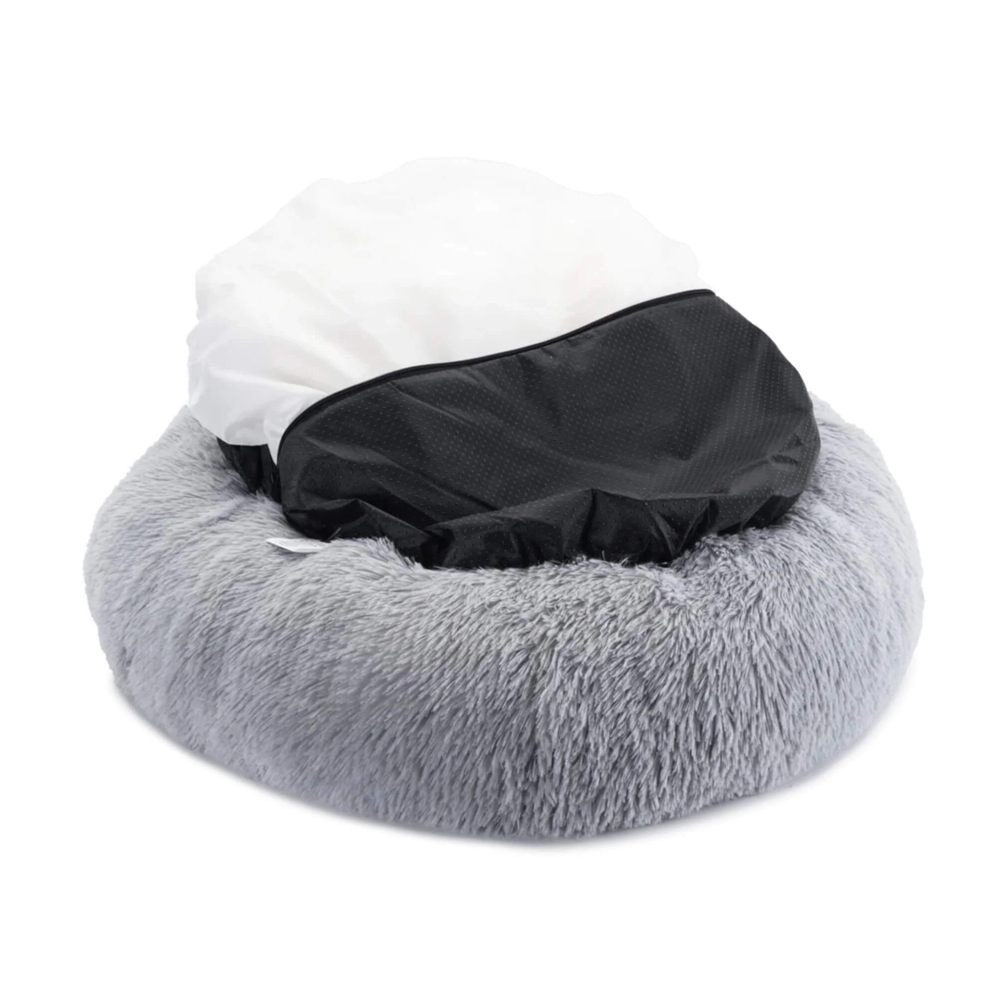 Baker & Bray Calming Donut Dog Bed - Light Grey - Image 7