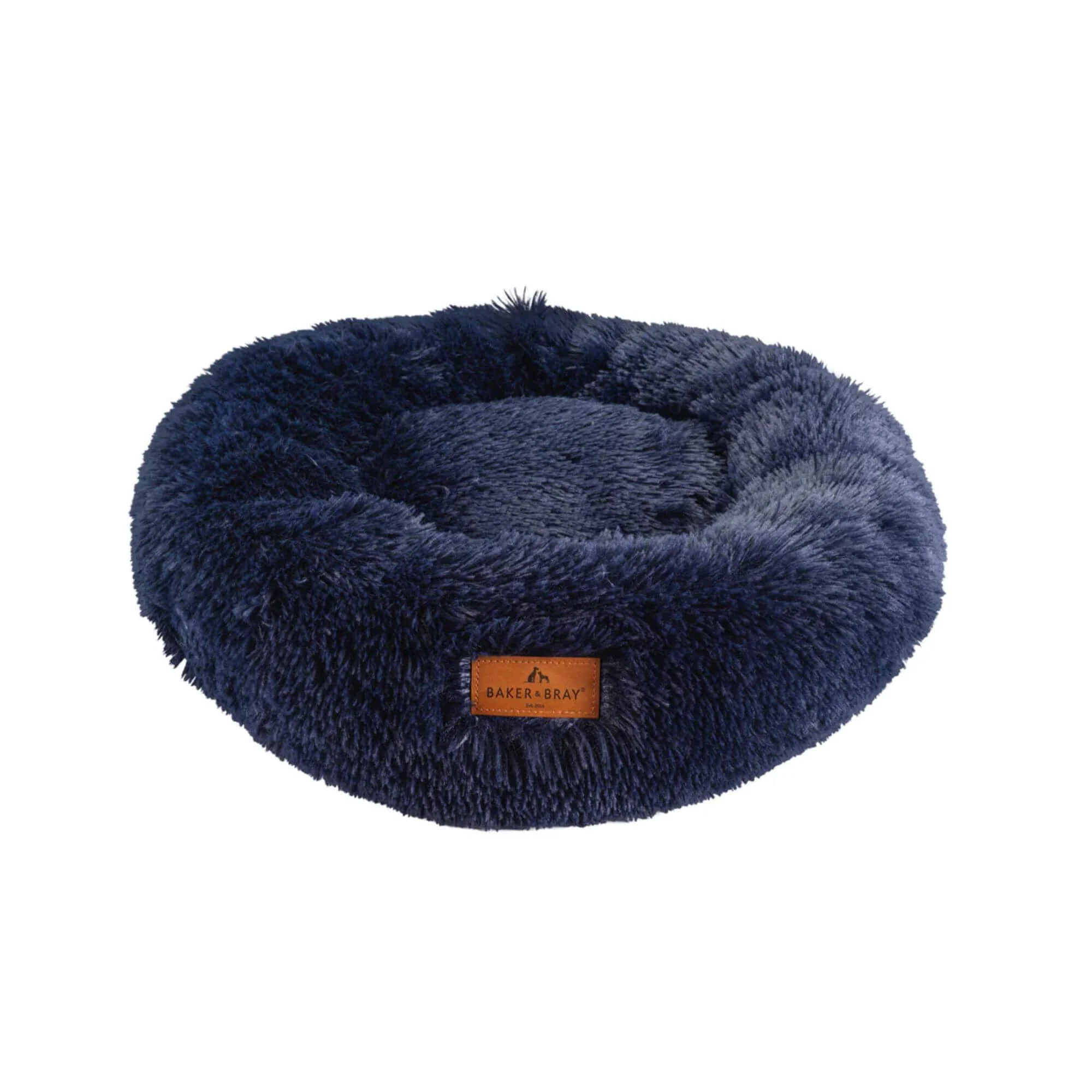 Baker & Bray Calming Donut Dog Bed - Navy Blue - Image 2