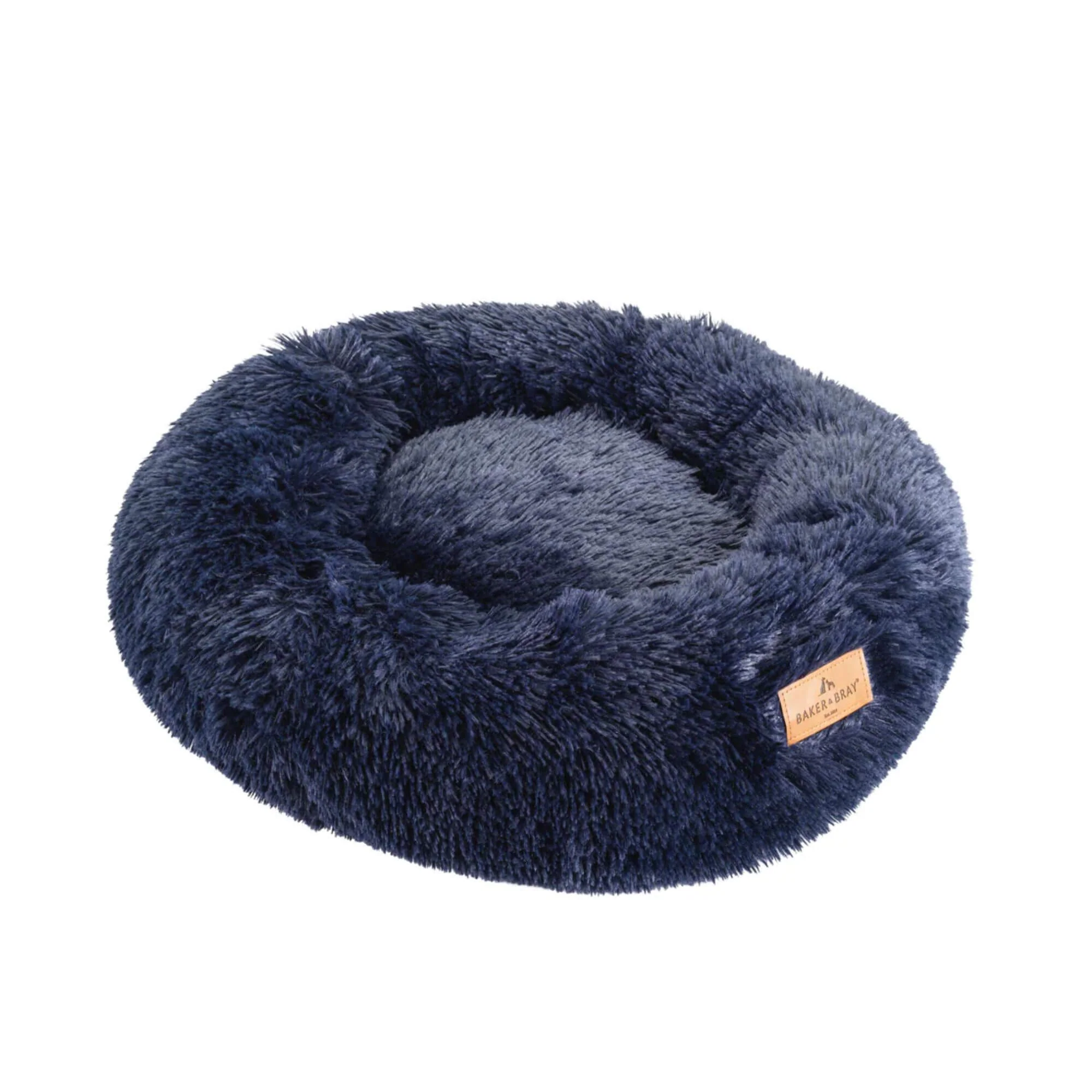 Baker & Bray Calming Donut Dog Bed - Navy Blue - Image 3