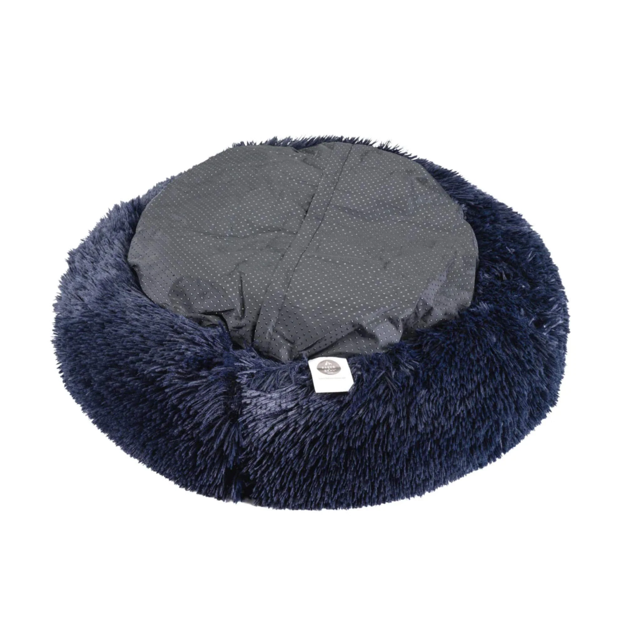 Baker & Bray Calming Donut Dog Bed - Navy Blue - Image 4