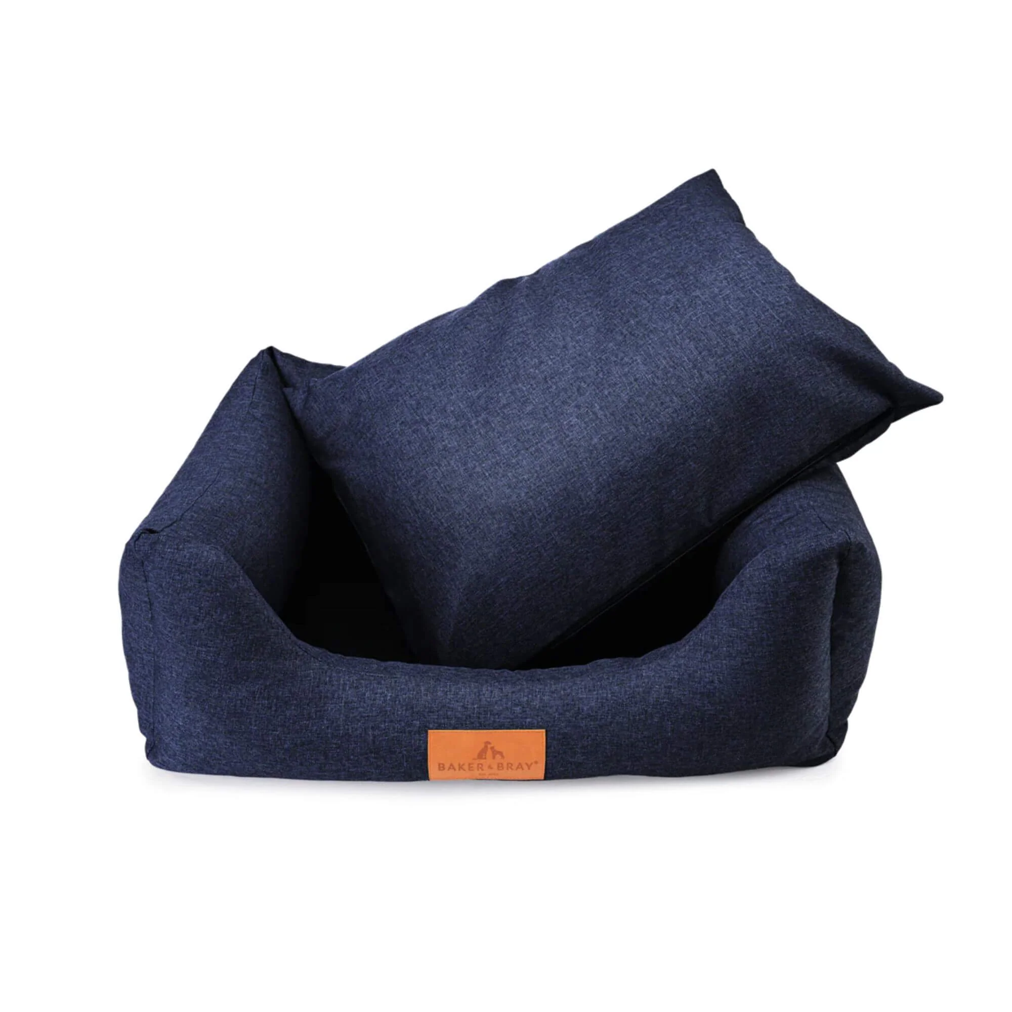 Baker & Bray Eco Luxe Orthopaedic Luxury Dog Bed - Navy Blue - Image 4
