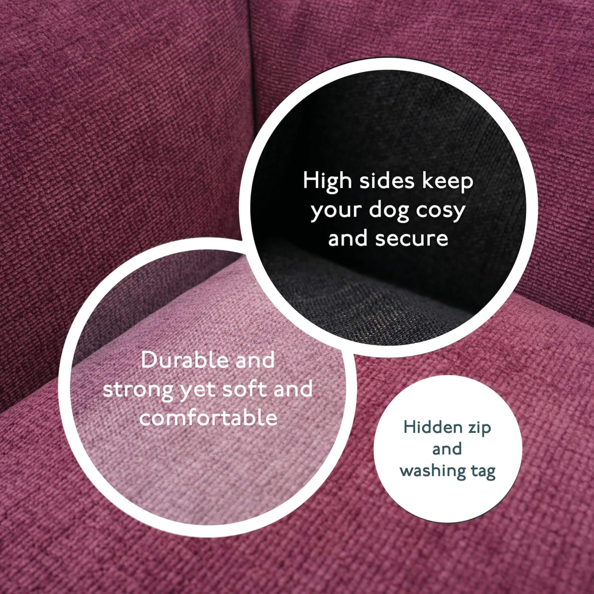 Baker & Bray Eco Luxe Orthopaedic Luxury Dog Bed - Rhubarb Red - Image 12