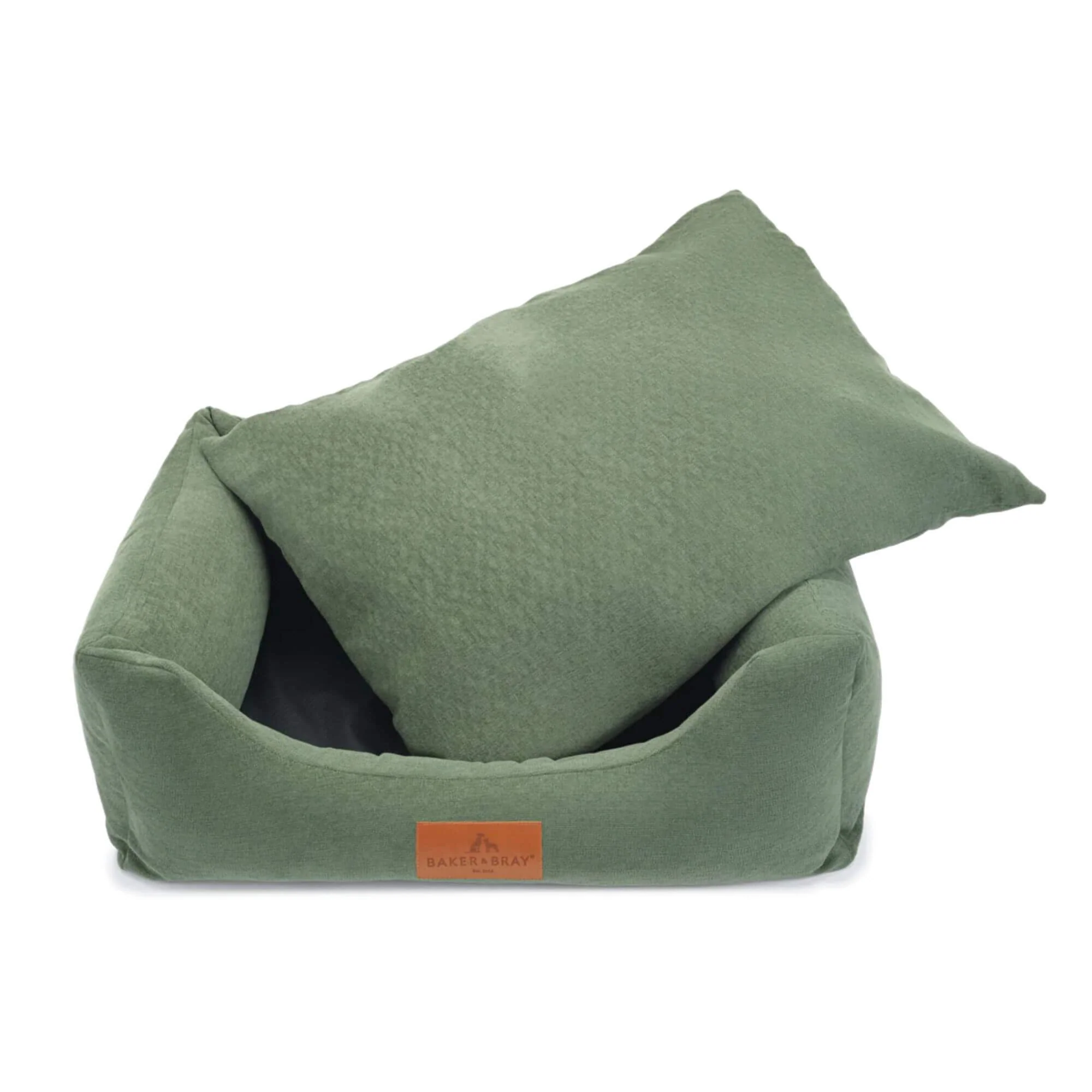 Baker & Bray Eco Luxe Orthopaedic Luxury Dog Bed - Sage Green - Image 6