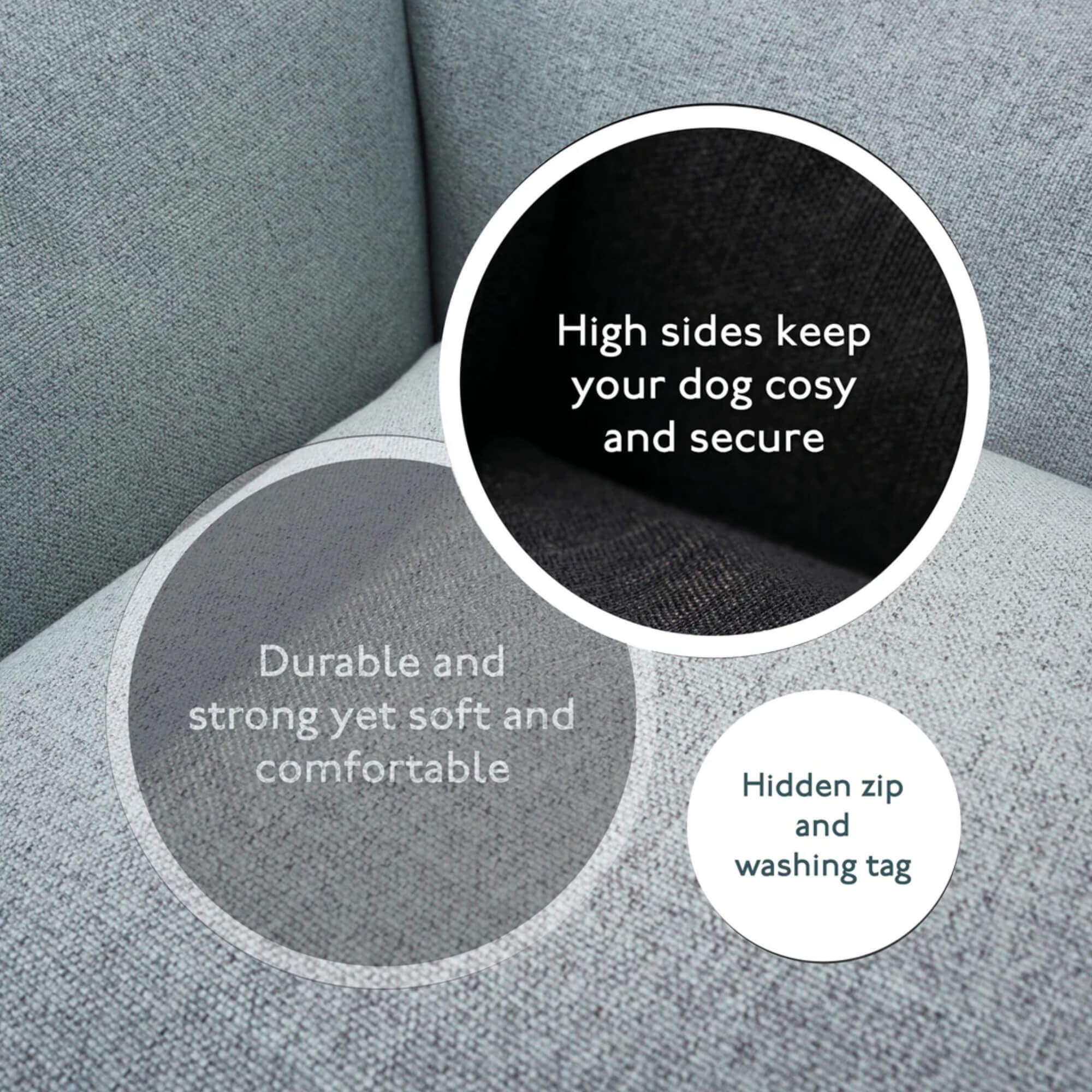Baker & Bray Eco Luxe Orthopaedic Luxury Dog Bed - Slate Grey - Image 10