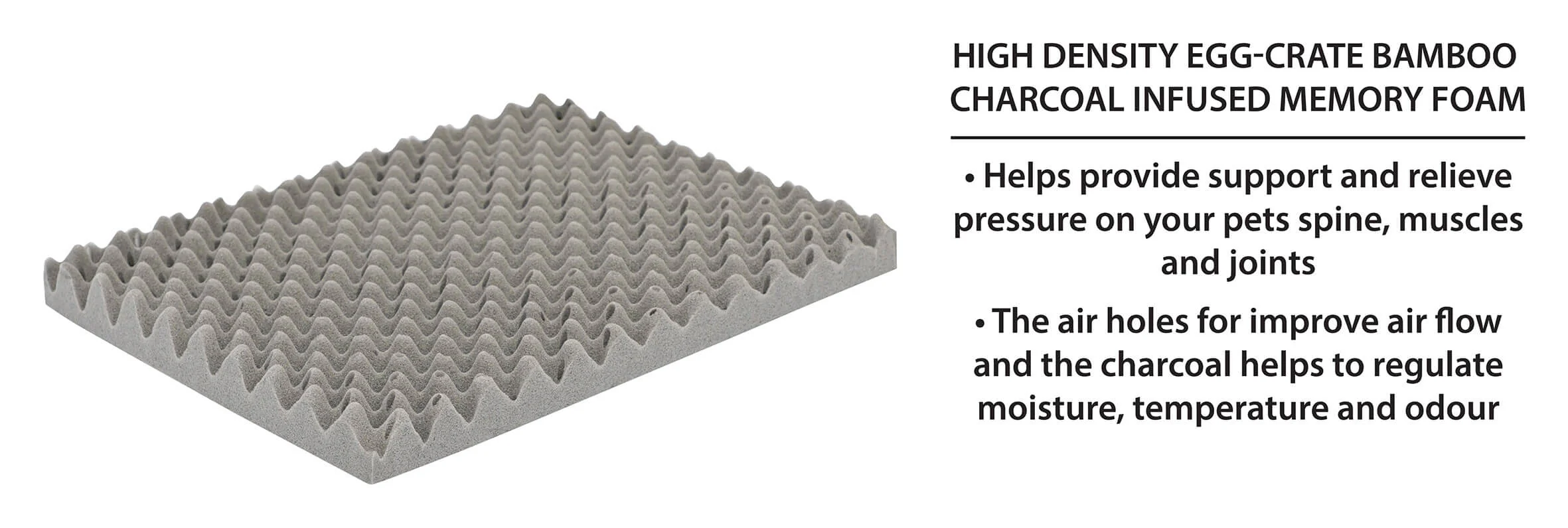 Bestfor Dog Bed with Charcoal Infused Eggcrate Memory Foam - Image 10