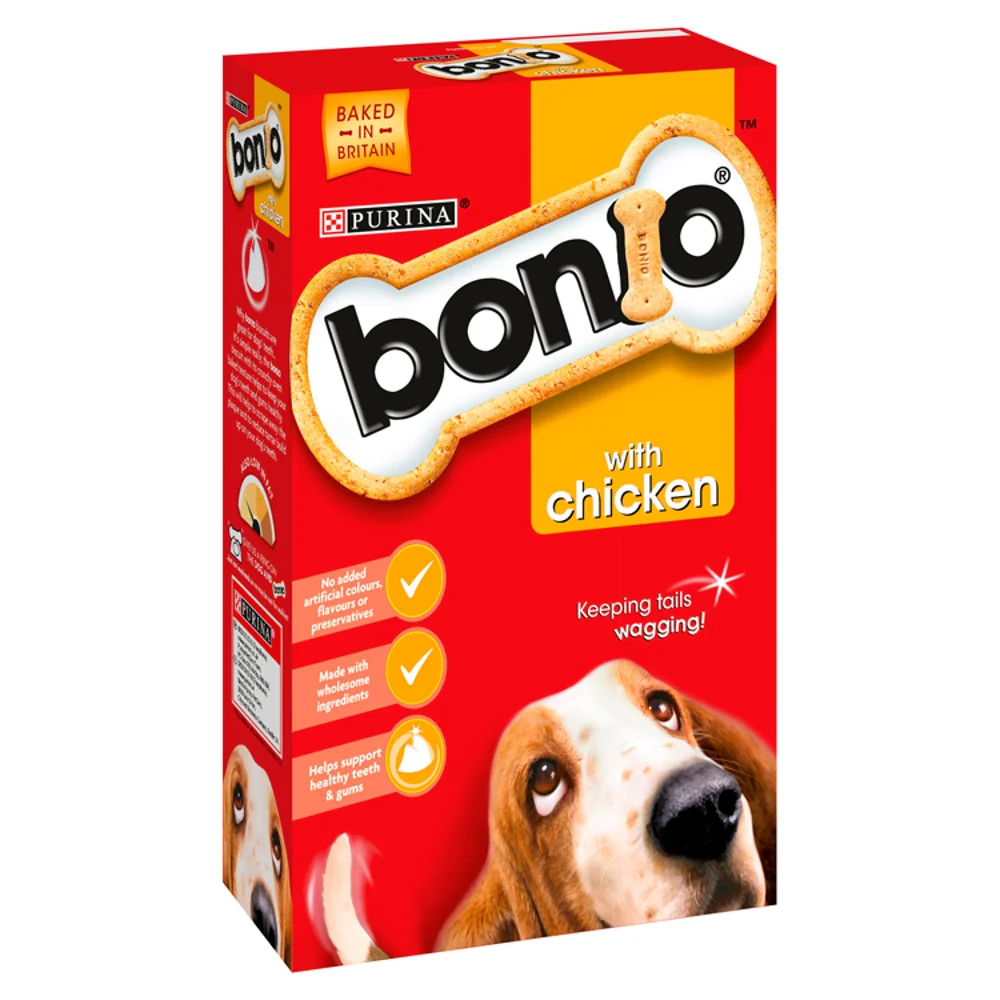 Bonio Chicken Dog Biscuits 650g x 5 Packs - Image 3