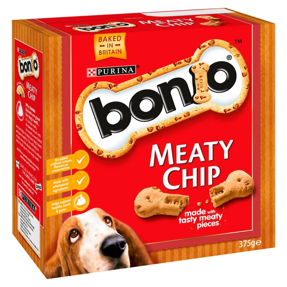 Bonio Meaty Chip Dog Biscuits 375g x 5 Packs - Image 2