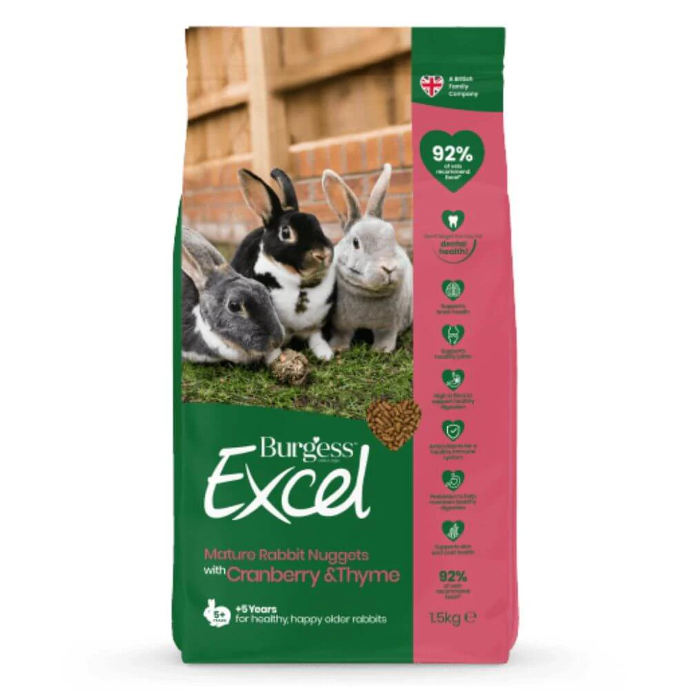Burgess Excel Mature Rabbit Nuggets with Cranberry & Thyme 4 x 1.5kg - Image 3
