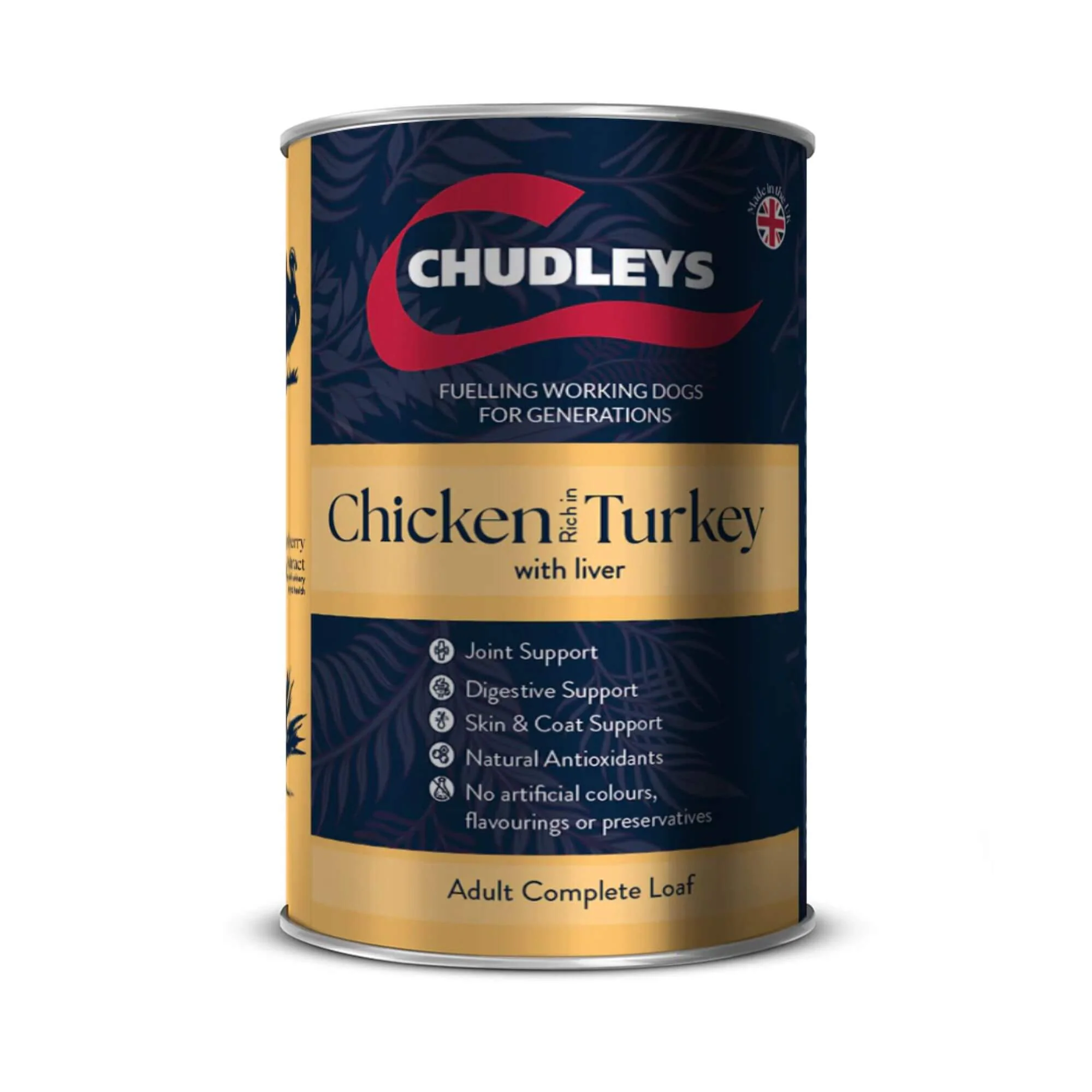Chudleys Complete Wet Adult Working Dog Chicken Rich In Turkey with Liver - Image 2