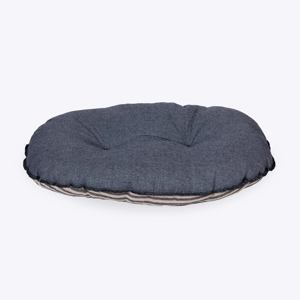 Danish Design Rustic Stripes Demin Quilted Mattress Dog Bed - Image 2