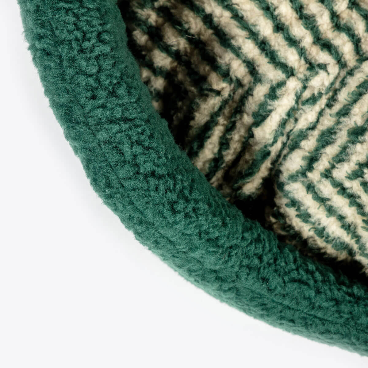 Danish Design Sherpa Fleece Green Herringbone Slumber Bed - Image 2