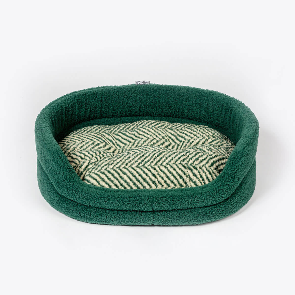 Danish Design Sherpa Fleece Green Herringbone Slumber Bed - Image 4