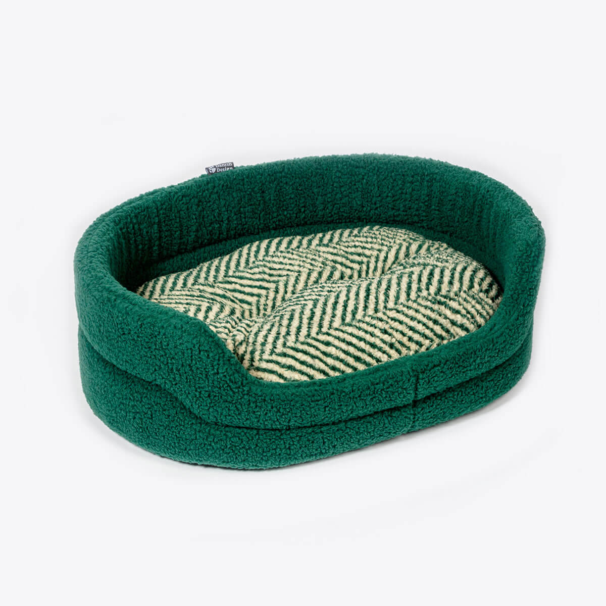 Danish Design Sherpa Fleece Green Herringbone Slumber Bed - Image 5