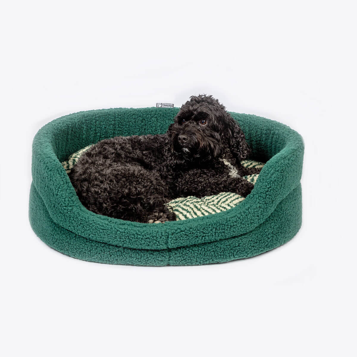Danish Design Sherpa Fleece Green Herringbone Slumber Bed - Image 6