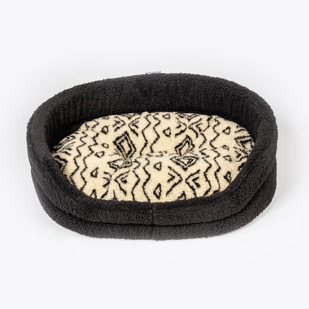 Danish Design Sherpa Fleece Neutral Geometric Slumber Bed - Image 6