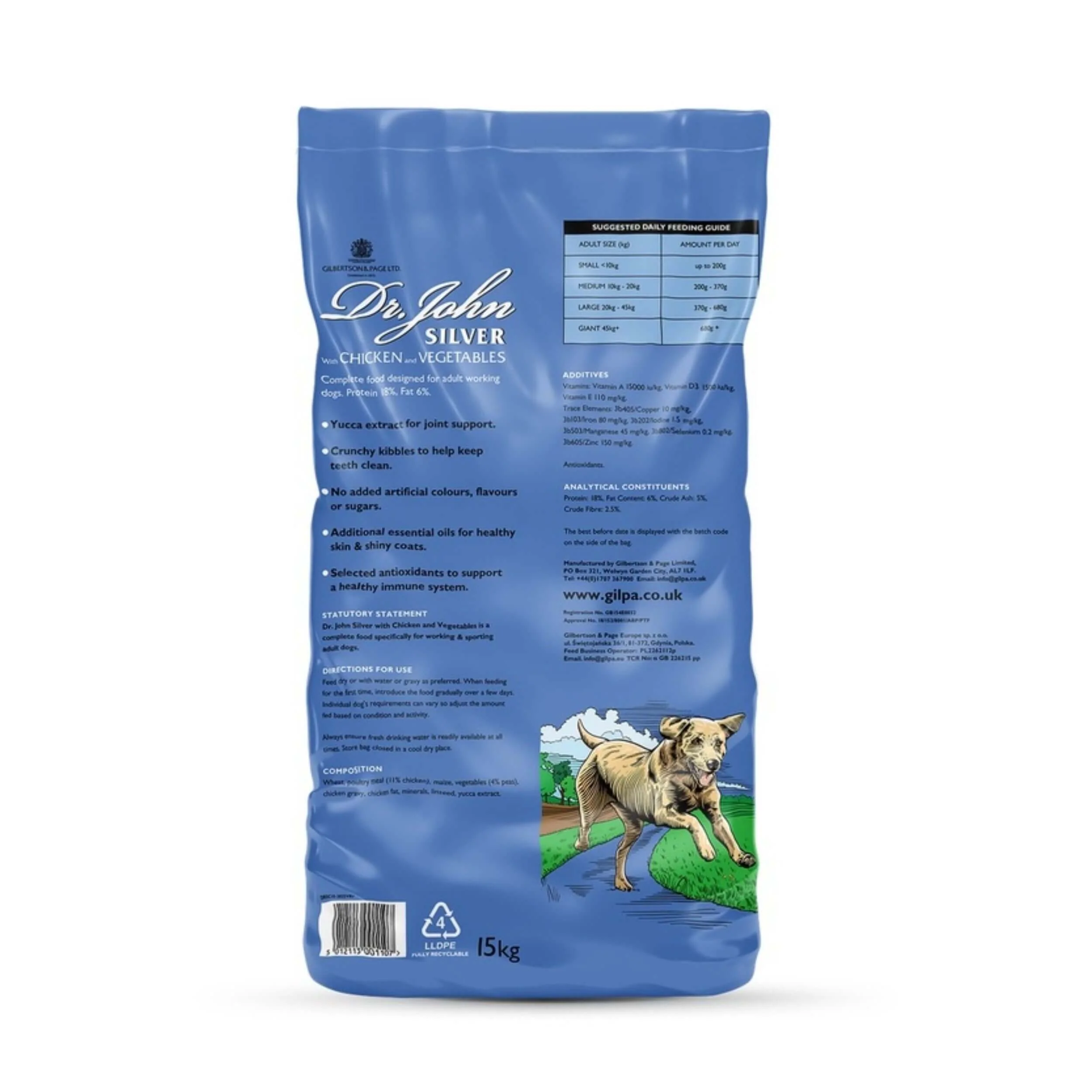 Dr John Adult Silver Working Dog Food 15kg - Image 2