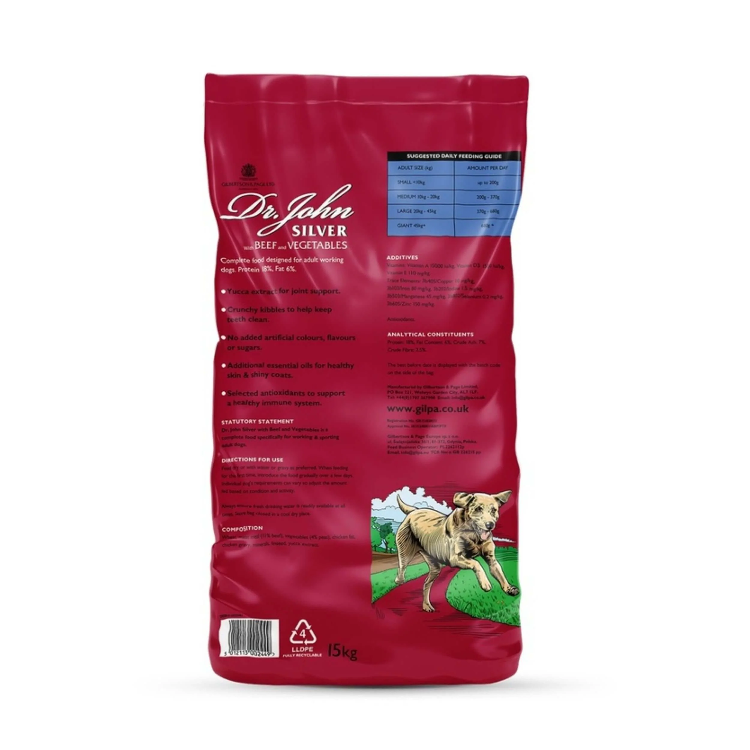 Dr John Silver Dry Dog Food with Beef - 15kg - Image 2