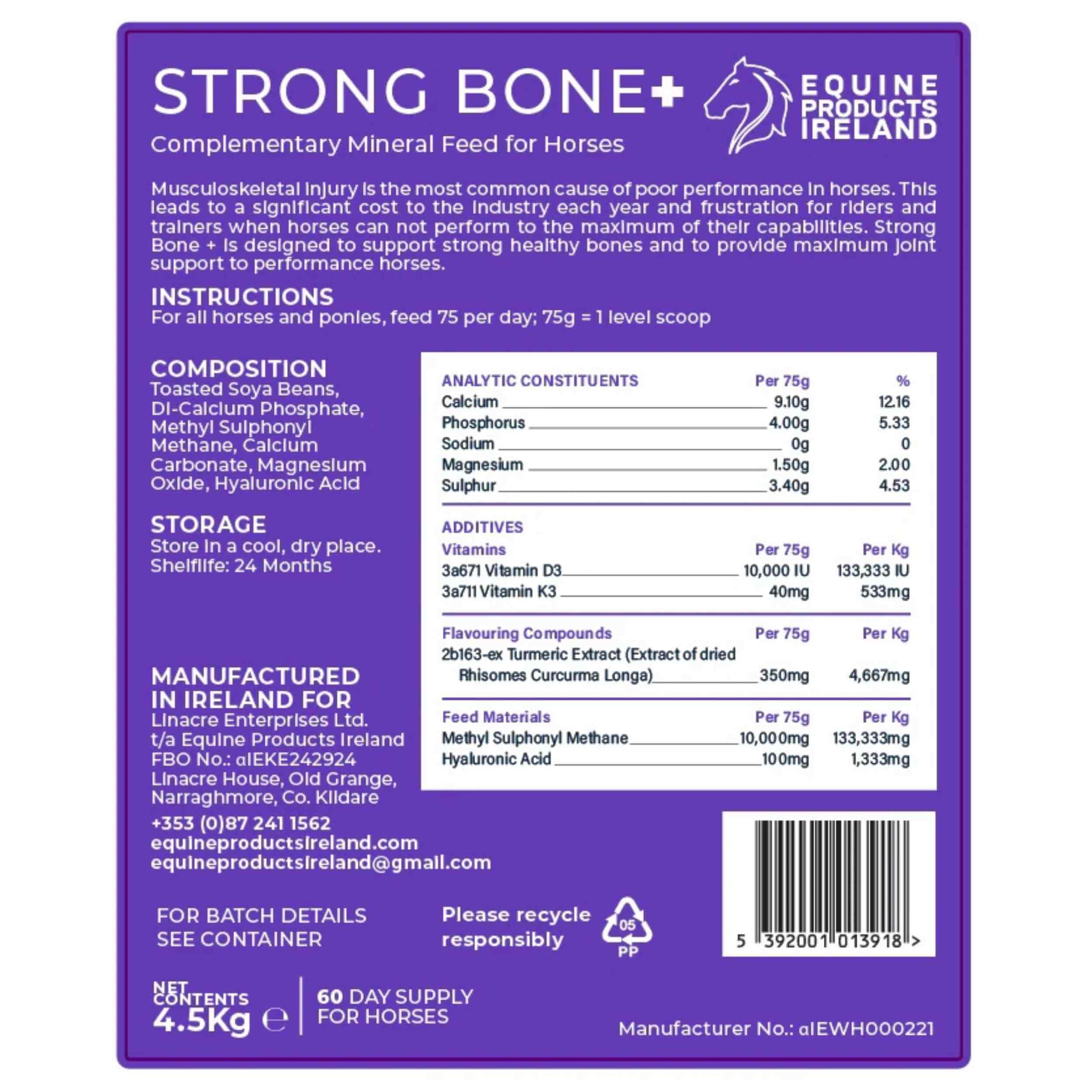 Equine Products Ireland Strong Bone + 4.5 kg - Image 2