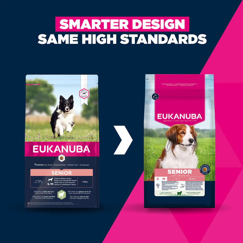 Eukanuba Senior Small & Medium Breed Dog Food Lamb & Rice 12kg - Image 4
