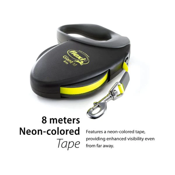 Flexi Giant Neon Retractable Tape Dog Lead - 8m - Image 2
