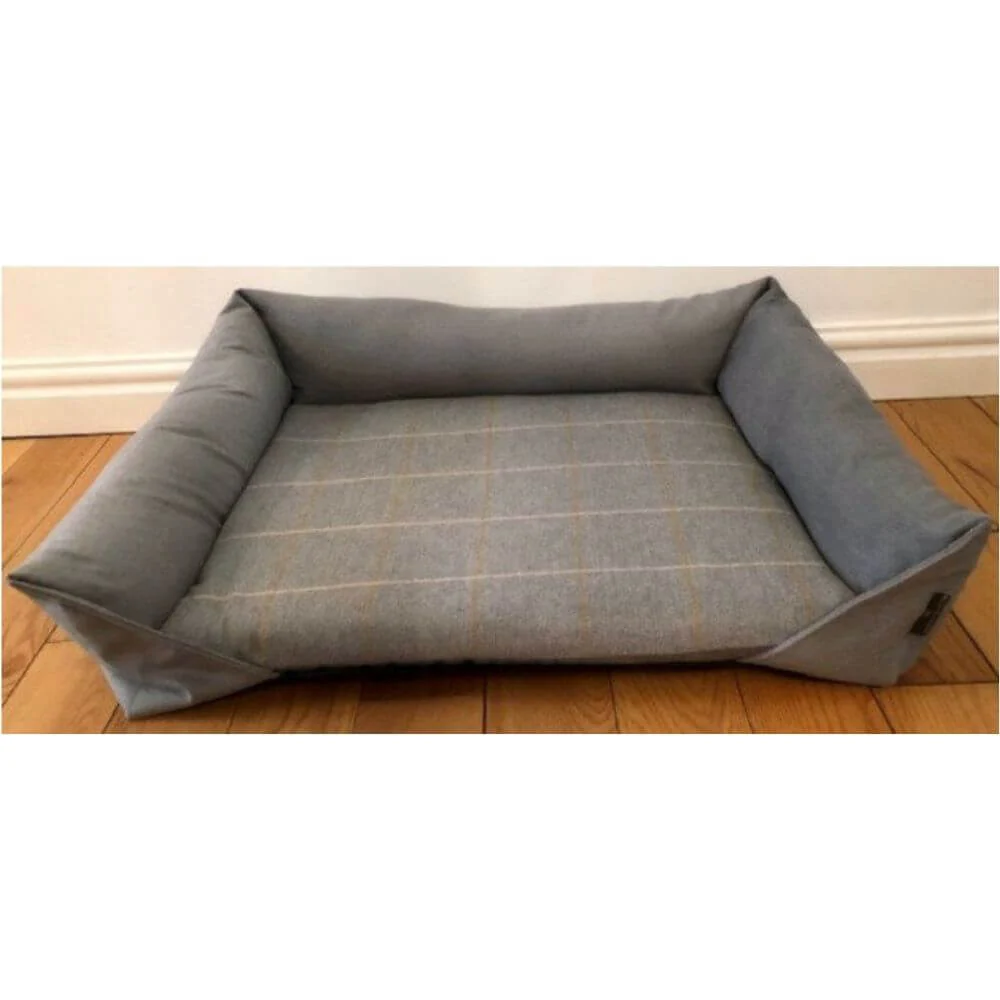 GB Pet Beds Handmade Country Check Velour Dog Sofa Bed - Image 3