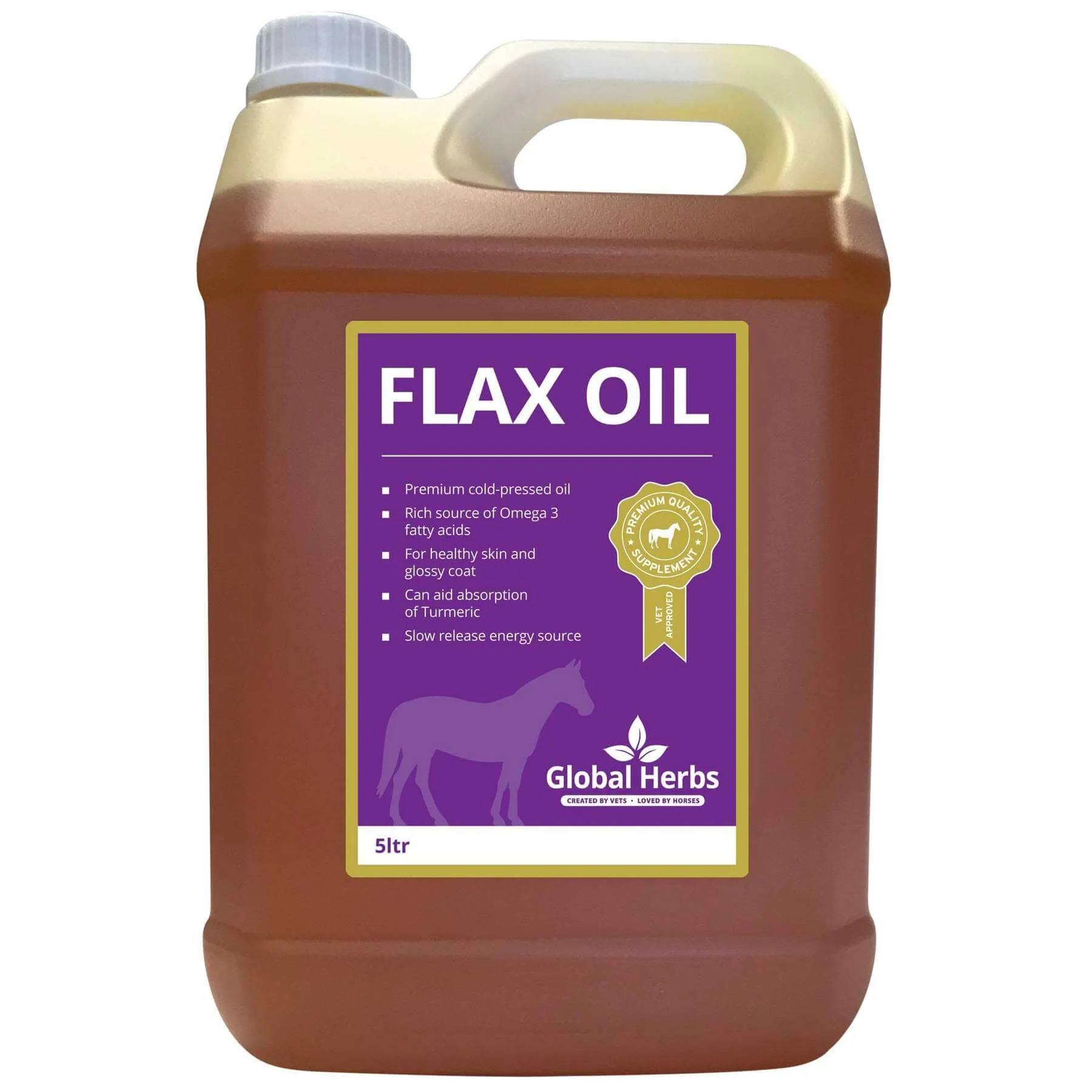 Global Herbs Flax Oil Supplement for Horses - Image 2