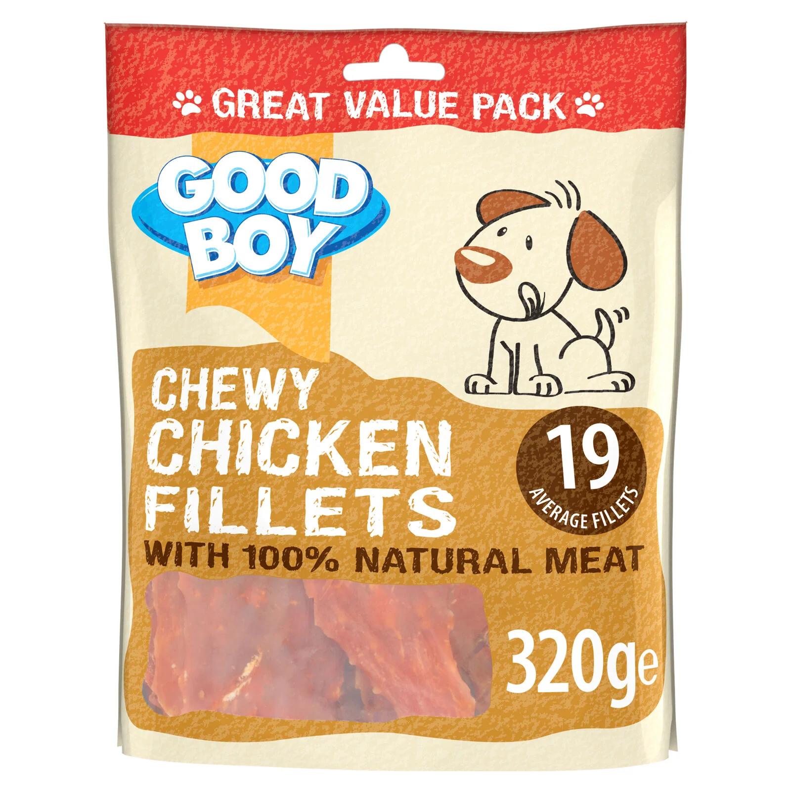 Good Boy Chewy Chicken Fillets Dog Treats 320g x 3 Packs - Image 3