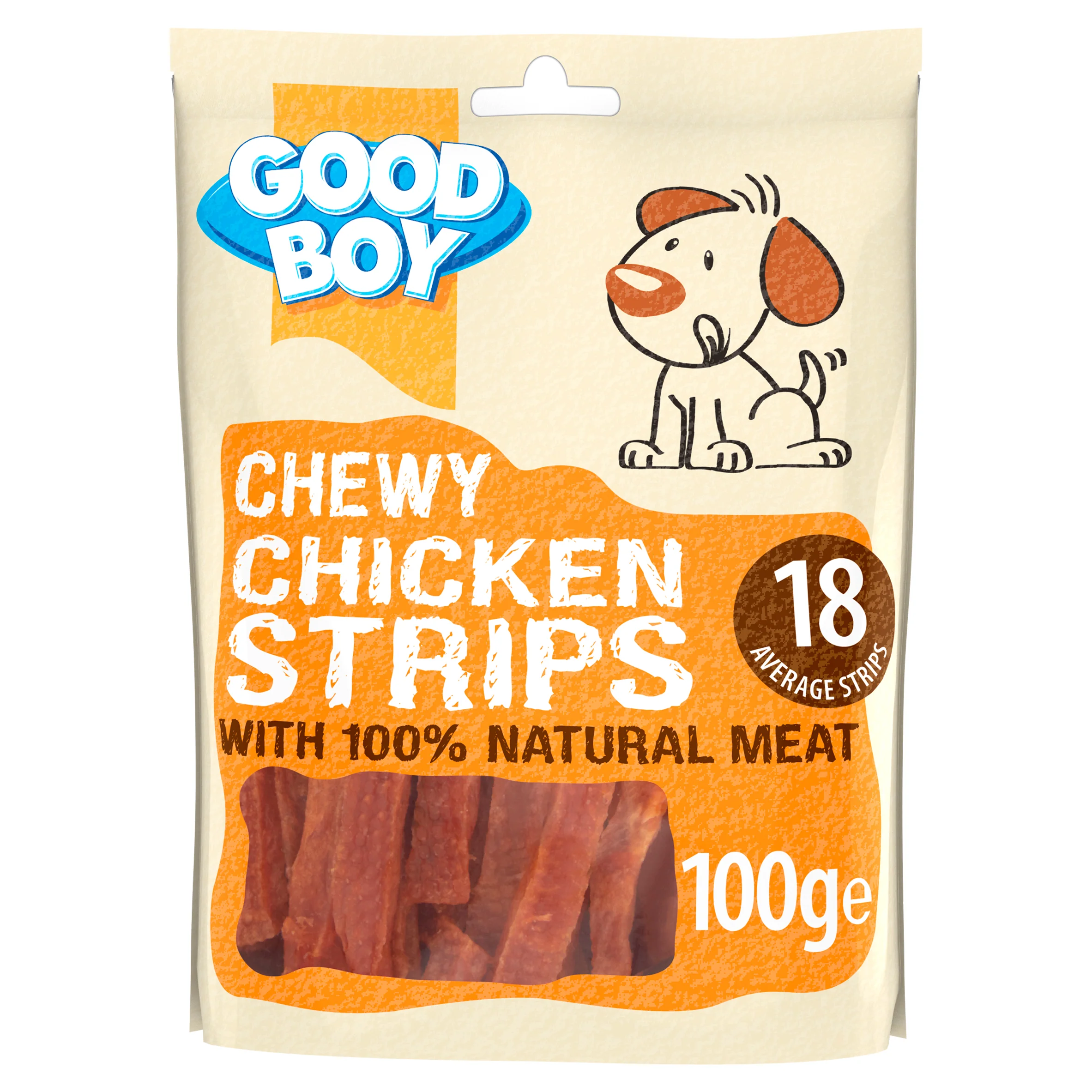 Good Boy Chewy Chicken Strips Dog Treats 100g x 10 Packs - Image 3