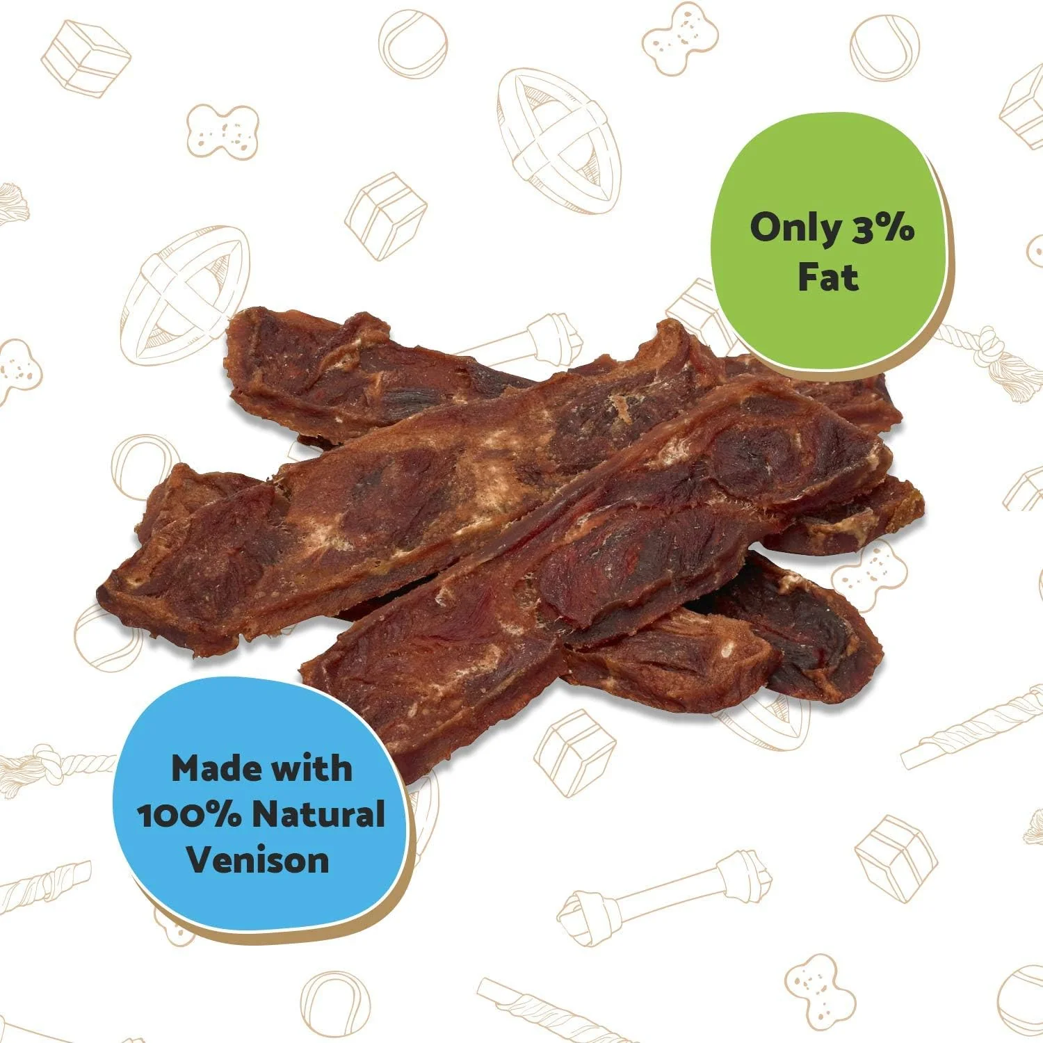 Good Boy Chewy Venison Steaks Dog Treats 80g x 12 Packs - Image 2