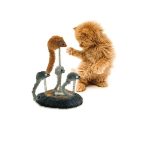 Gor Pets Cat Island Toy with Springy Mice - Image 3