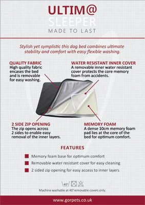 Gor Pets ULTIMA Memory Foam Sleeper Dog Bed - Image 10