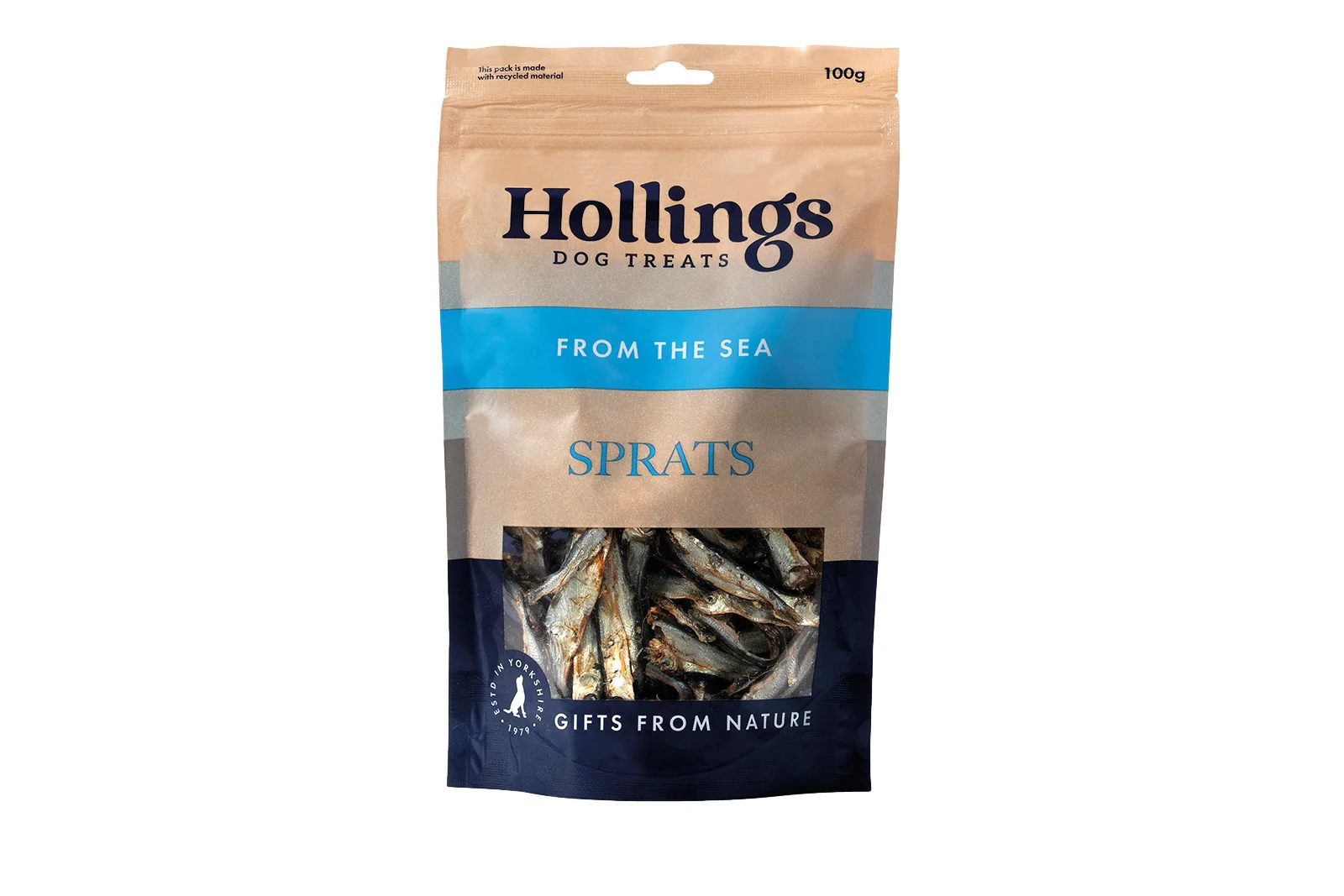 Hollings Sprats Dog Treats 100g x 10 Packs - Image 2