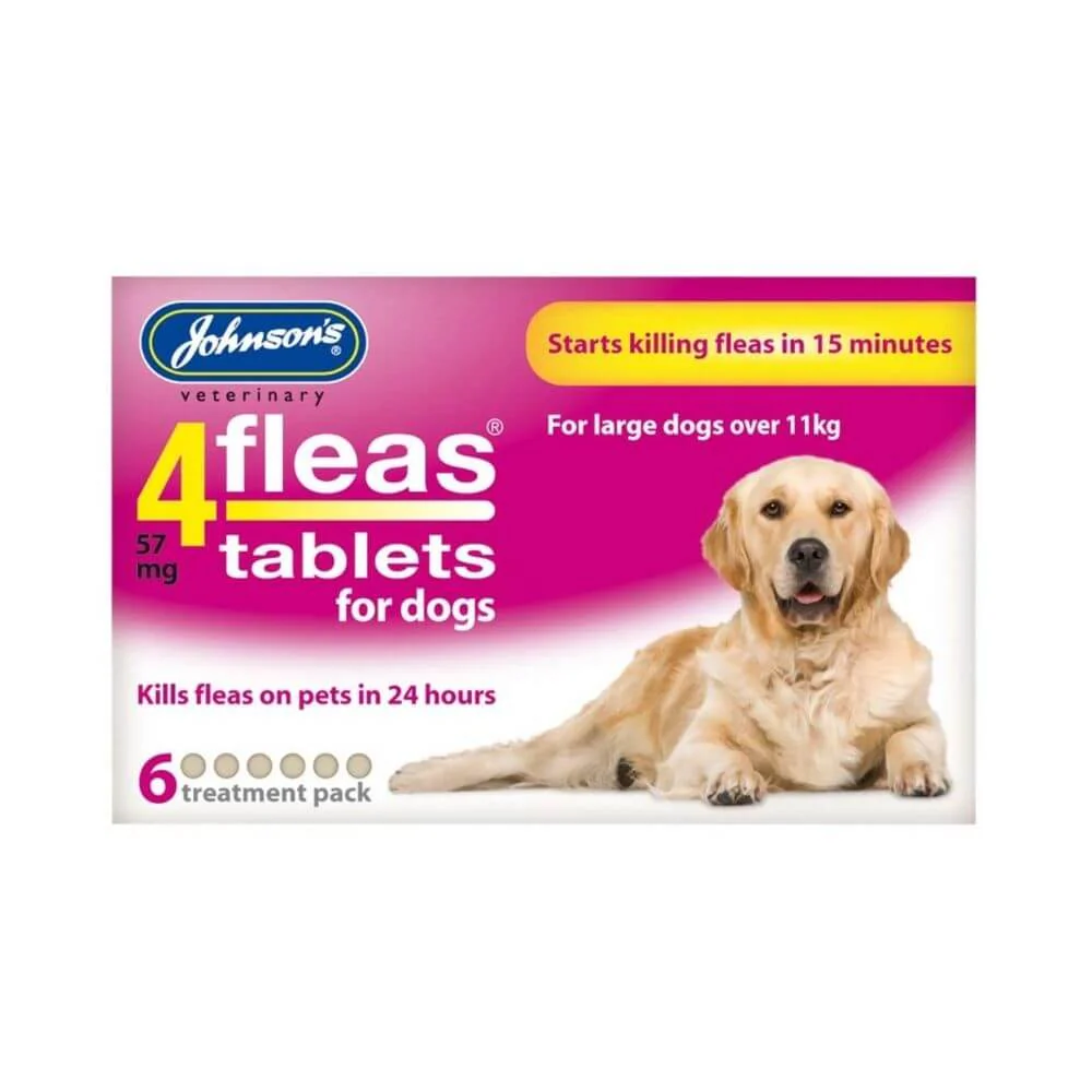 Johnsons 4Fleas for Large Dogs 6 x 6 Tablets - Image 2