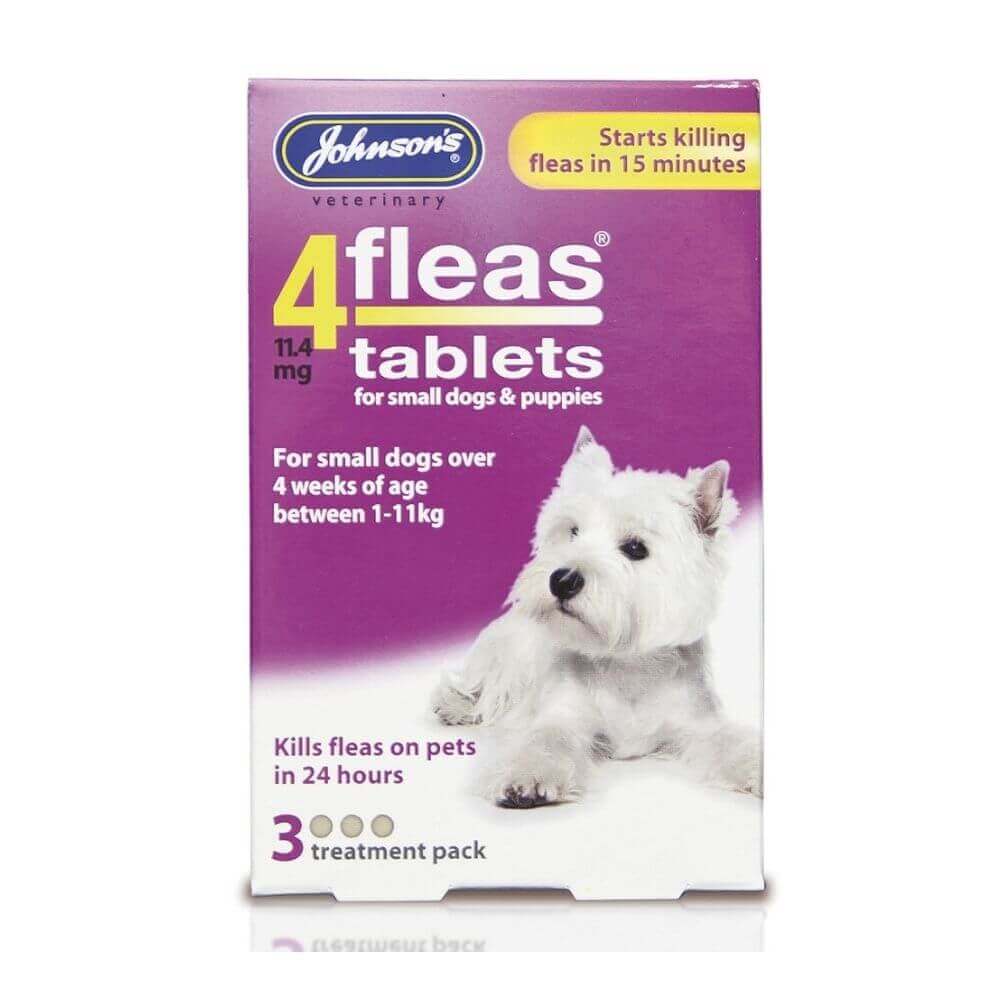 Johnsons 4Fleas for Small Dogs & Puppies Tablets 3 x 6 - Image 2