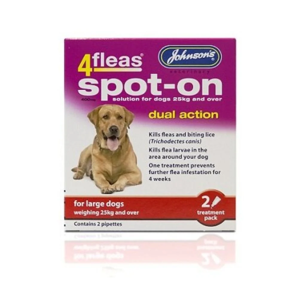 Johnsons 4Fleas Spot On Dual Action Dogs 2 x 6 Treatments - Image 4