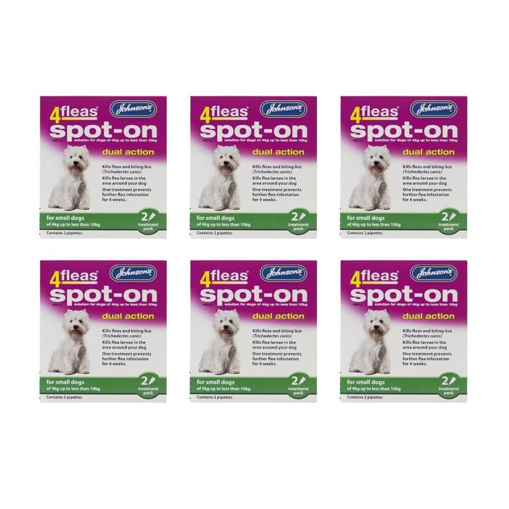 Johnsons 4Fleas Spot On Dual Action Dogs 2 x 6 Treatments - Image 6
