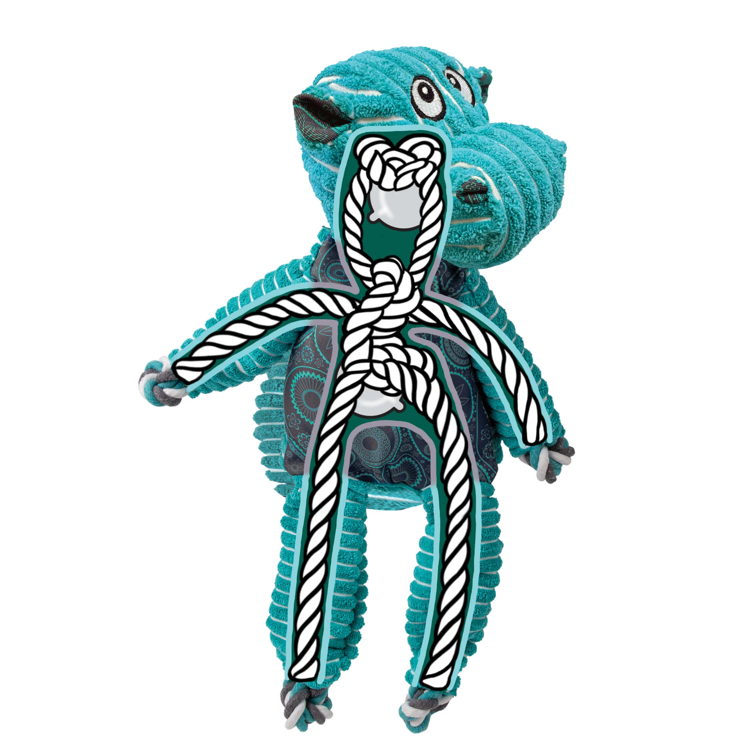 KONG Floppy Knots Hippo Jumbo - Image 2