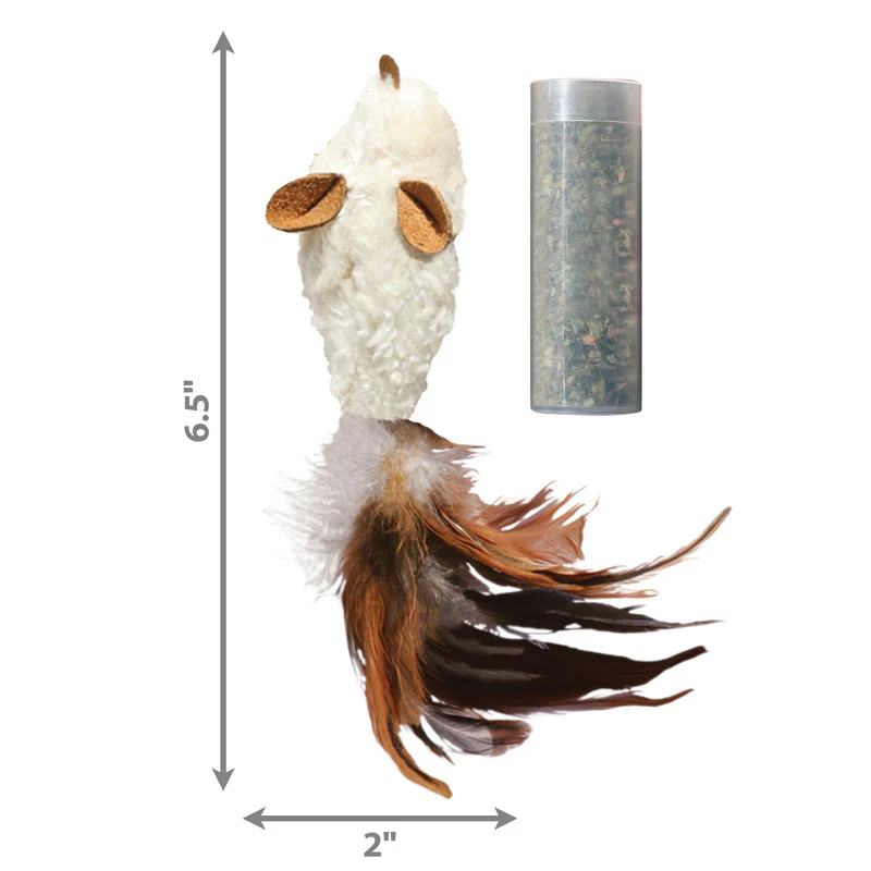 KONG Refillables Feather Mouse - Image 3