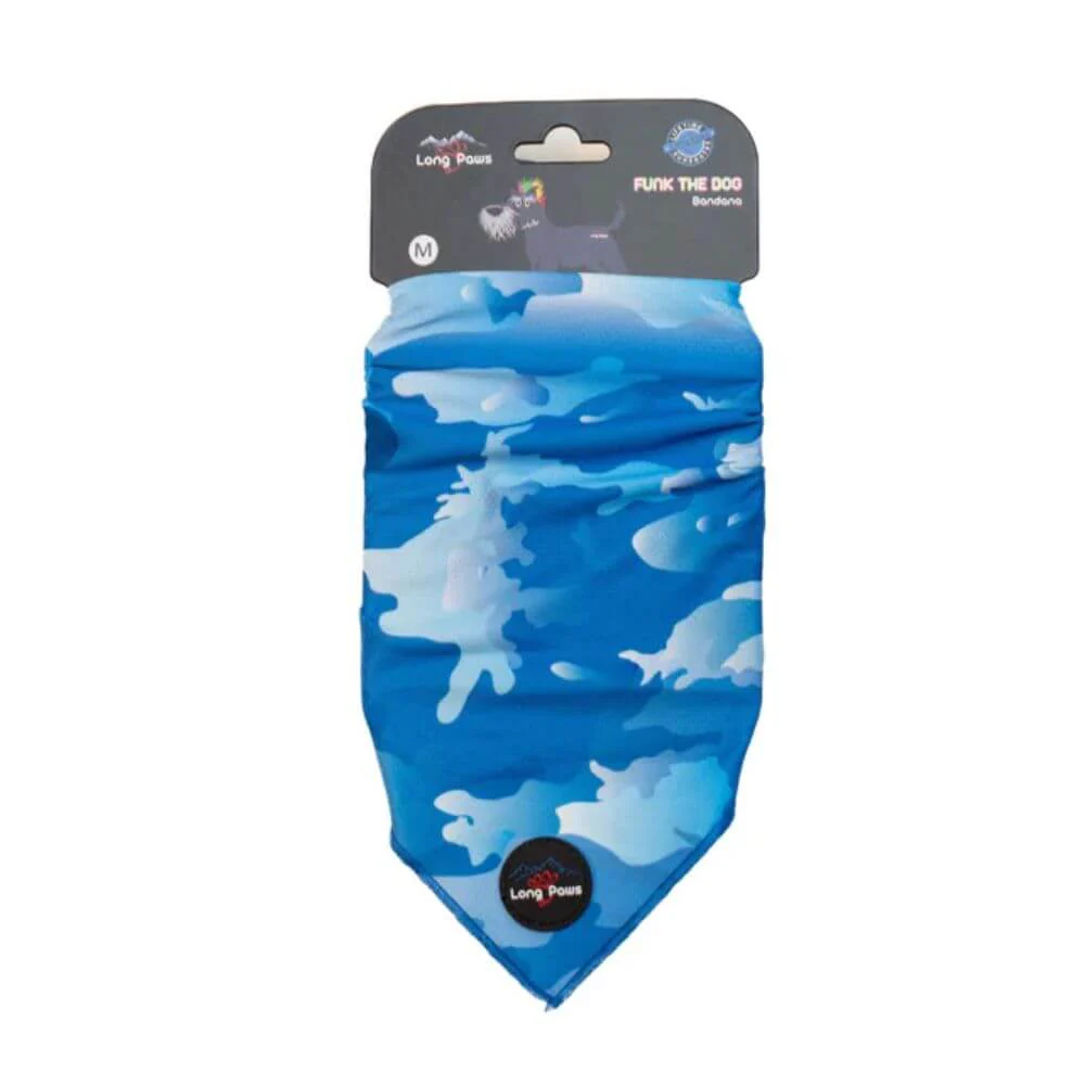 Long Paws Funk The Dog Bandana in Blue Camo - Image 3