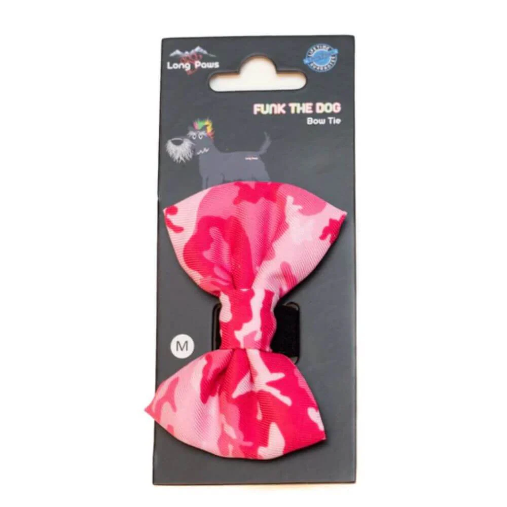 Long Paws Funk The Dog Bow Tie in Pink Camo - Image 2