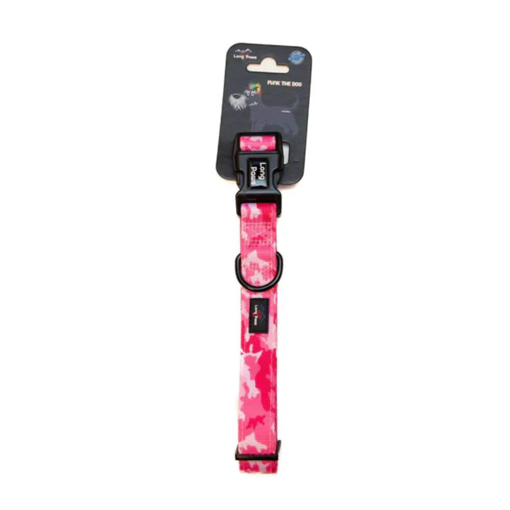Long Paws Funk The Dog Collar in Pink Camo - Image 2