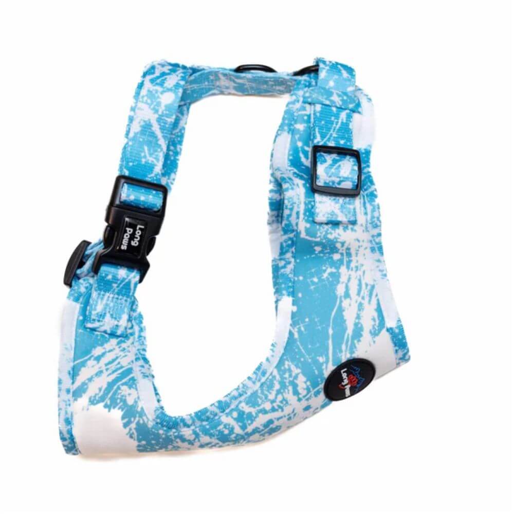 Long Paws Funk The Dog Harness in Blue Tie Dye - Image 2