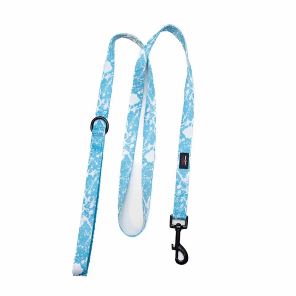 Long Paws Funk The Dog Lead in Blue Tie Dye - Image 2