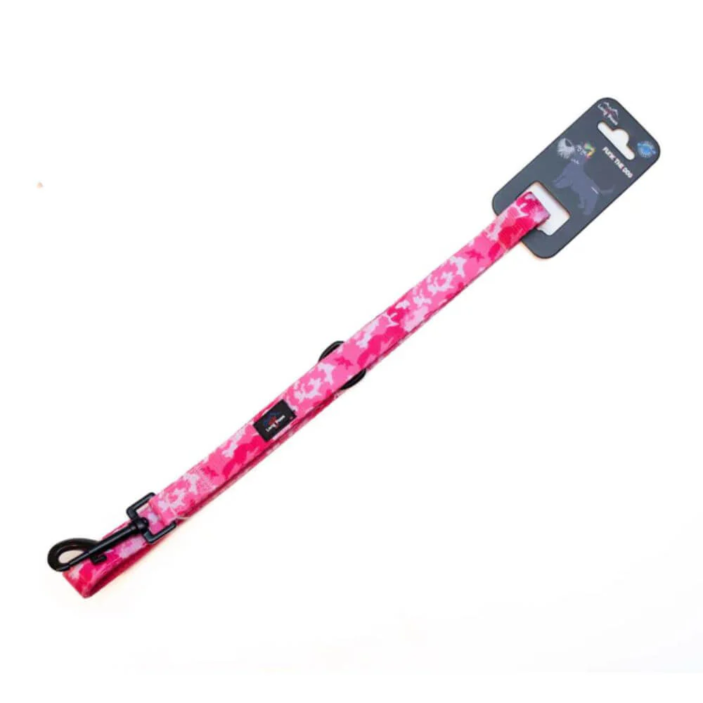 Long Paws Funk The Dog Lead in Pink Camo - Image 3