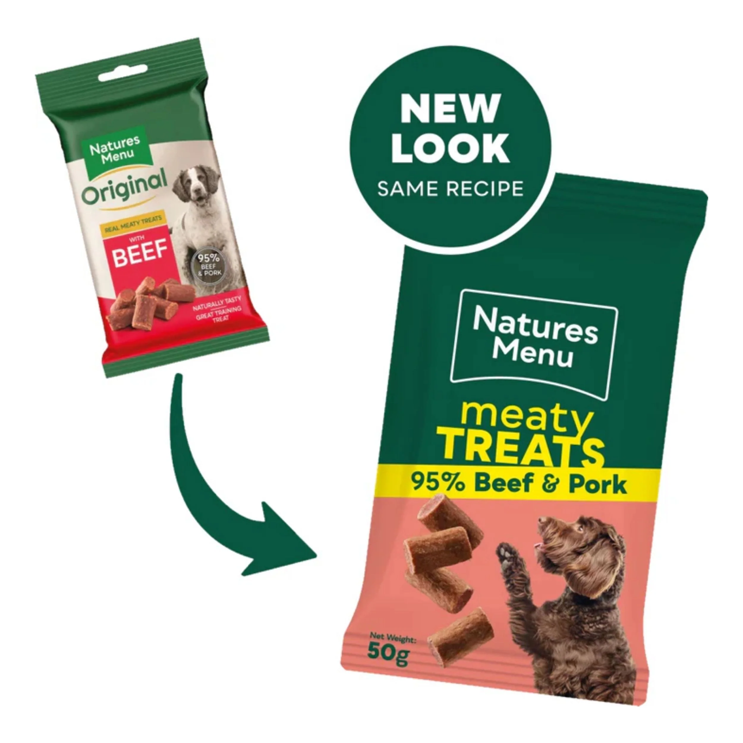 Natures Menu Meaty Treats Beef Dog Treats 50g x 12 - Image 3